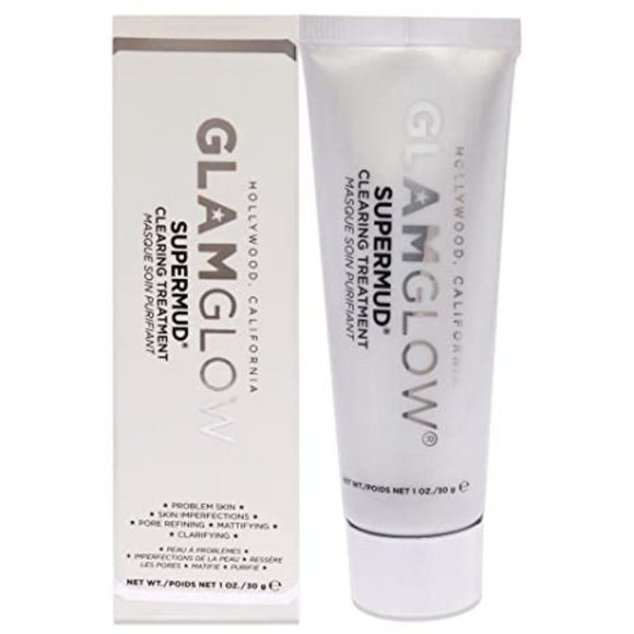 NWT GLAMGLOW SUPERMUD CLEARING TREATMENT 1 OZ. HOLLYWOOD CALIFORNIA - Picture 1 of 4